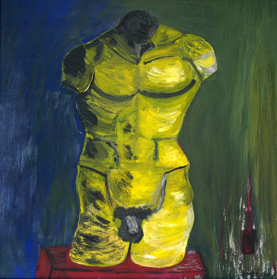 Desnudo masculino Acrylic Glass Nude Paintings