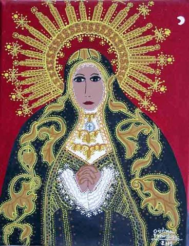 La Virgen de la Soledad Acrílico Lienzo