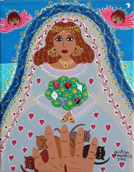 La Virgen de la Mano Poderosa Acrílico Lienzo