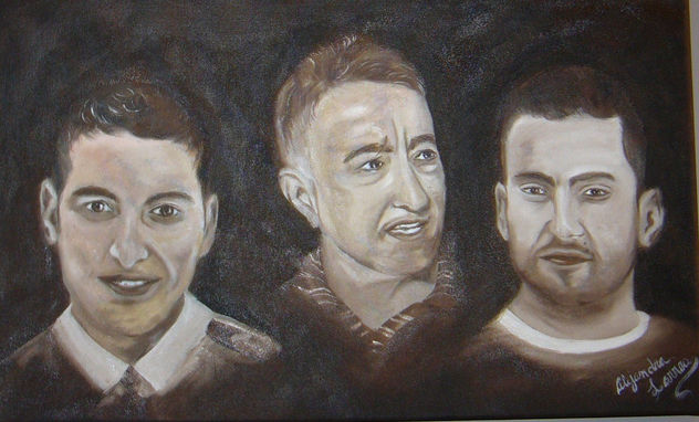 Retrato padre y sus hijos