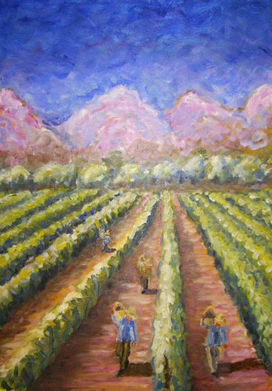 la vendimia Oil Canvas Landscaping