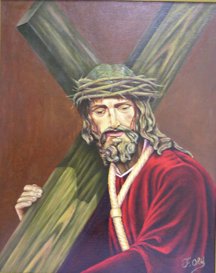 nazareno del cerro Oil Panel Portrait