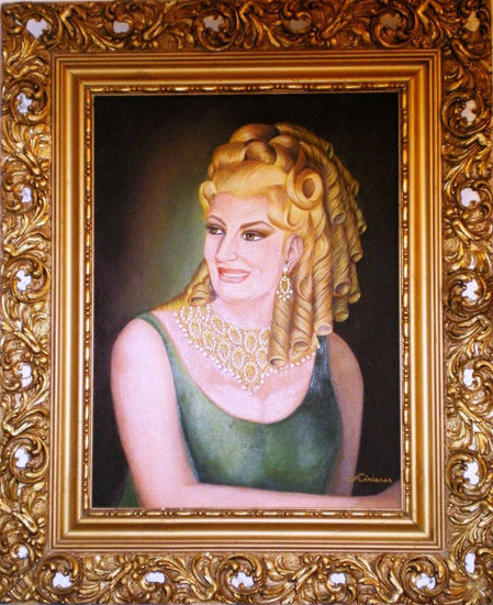 Dña: Juanita Forzán Dagger I  ( Madre del Pintor ) Oil Canvas Portrait