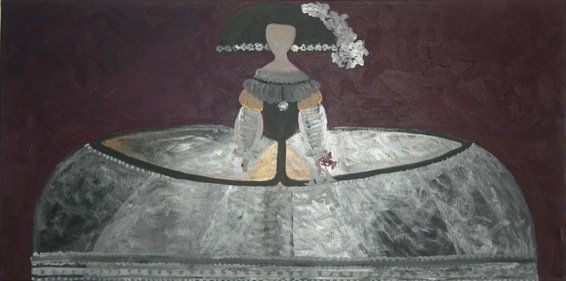 menina Gris Acrílico Lienzo Retrato