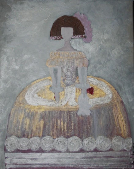 Menina Rosa Acrílico Lienzo Retrato