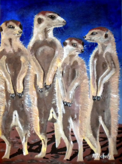 Erdmännchen Acrylic Canvas Animals