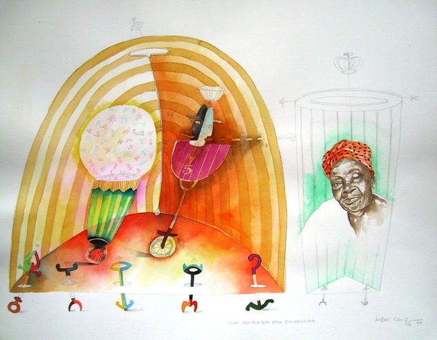 Retrato da cantora Clementina de Jesus