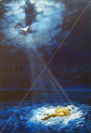 Dios te salve Acrylic Textile Marine Painting