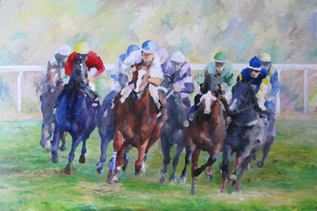 CARRERA DE CABALLOS 6 Oil Panel Sports