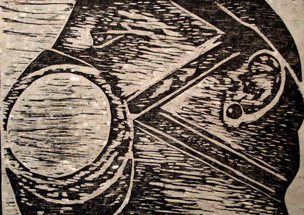 TRANSMUTACION Woodcut