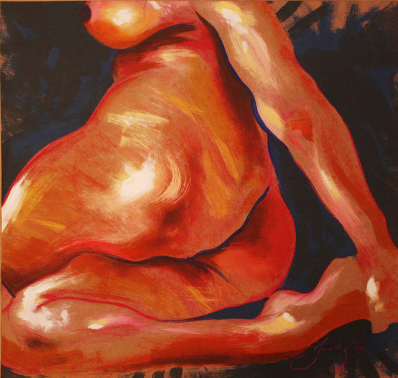 Opulencia Acrylic Paper Nude Paintings