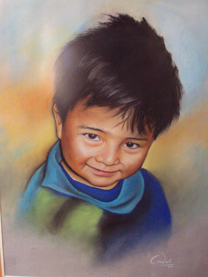 el bili Pastel Paper Portrait