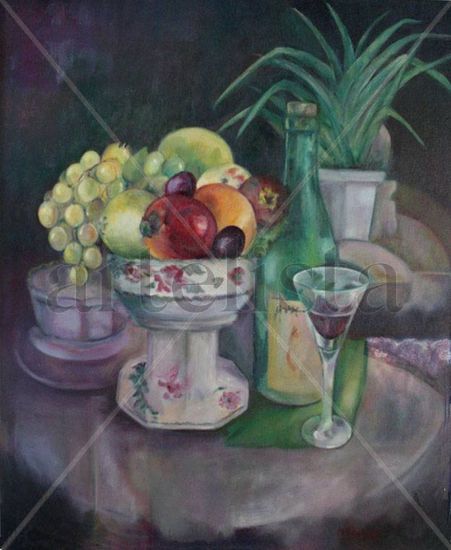 Bodegón de uva Oil Canvas Still Life Paintings