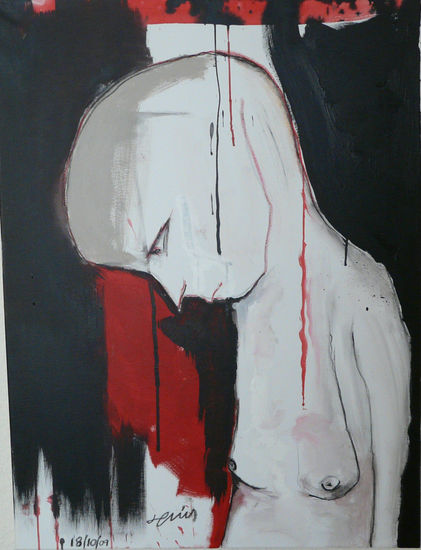 nino triste Acrylic Canvas Portrait