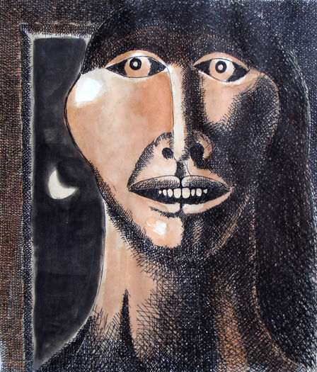 Mujer y luna