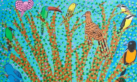 Árbol con pájaros