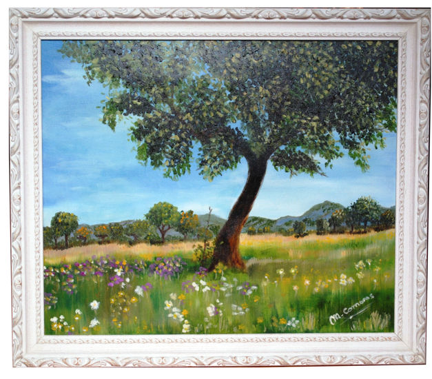 Árbol solitario Oil Canvas Landscaping