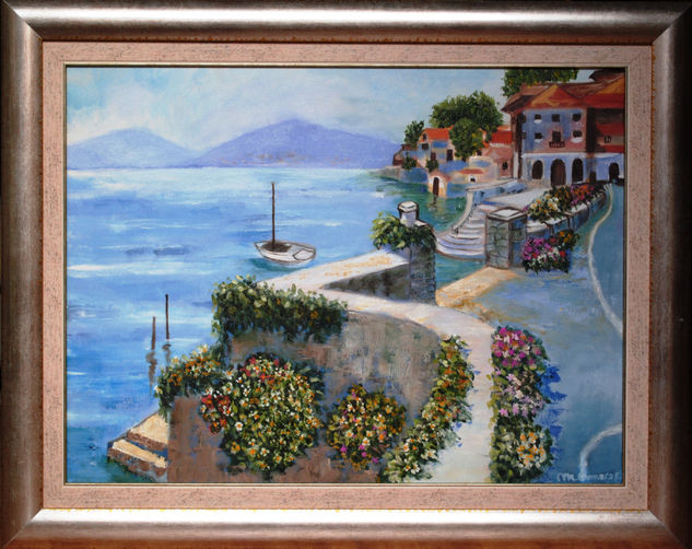 Lago Como Oil Canvas Landscaping