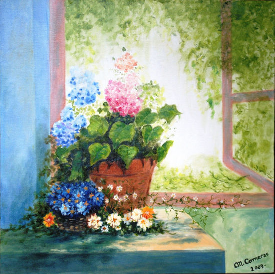 Flores 2 Oil Canvas Floral Painting