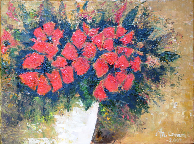 Flores 4 Oil Canvas Floral Painting