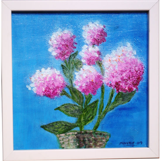 Mini flores 2 Oil Canvas Floral Painting