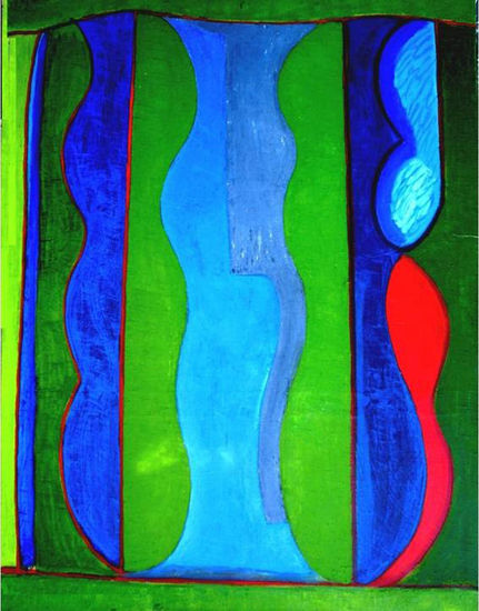 ABSTRACTO EN TONOS VERDES Oil Canvas Others