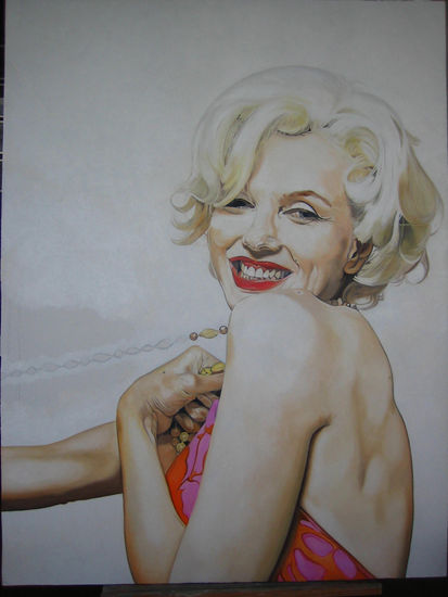 SIEMPRE MARILYN Oil Panel Portrait