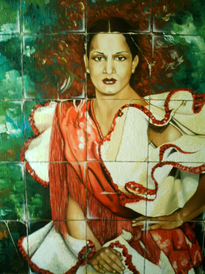 CARMEN AMAYA Oil Canvas Figure Painting