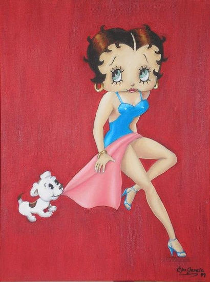 BETTY BOOP 2 Oil Canvas Portrait