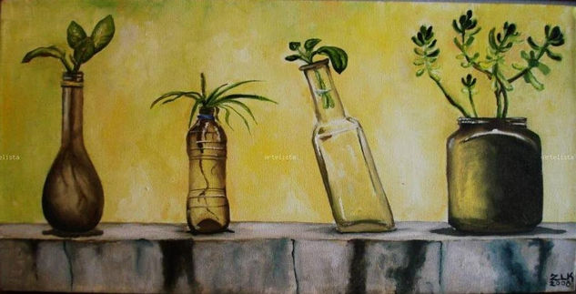 pomos verdes Óleo Lienzo Floral