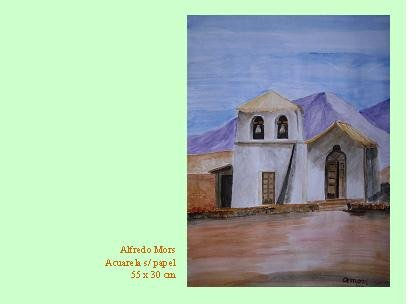 Capilla San Pedro de Atacama Watercolour Card Landscaping