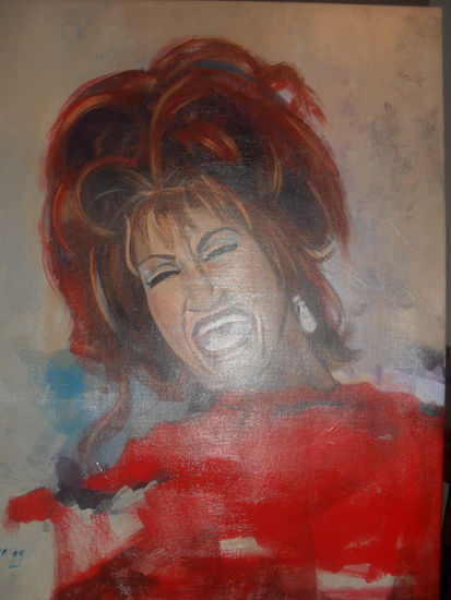 CELIA CRUZ Acrílico Lienzo Retrato