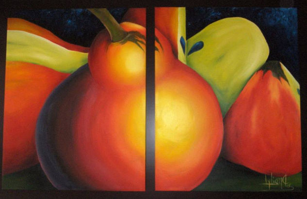 Serie frutas Peras1 Oil Canvas