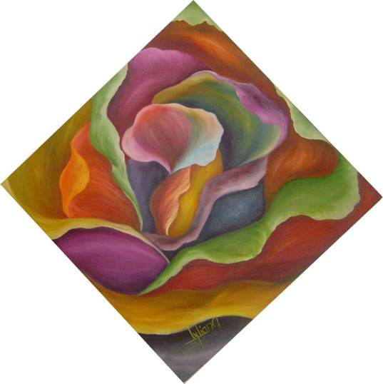 Rosa Multicolor Oil Canvas