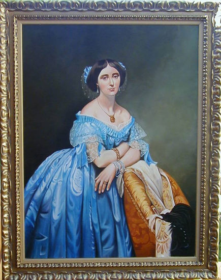 LA PRINCESA DE BROOGLIE Oil Canvas Portrait