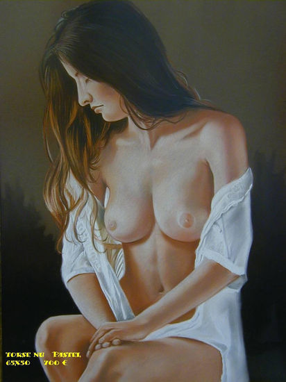 BUSTO DE MUJER Pastel Papel Desnudos