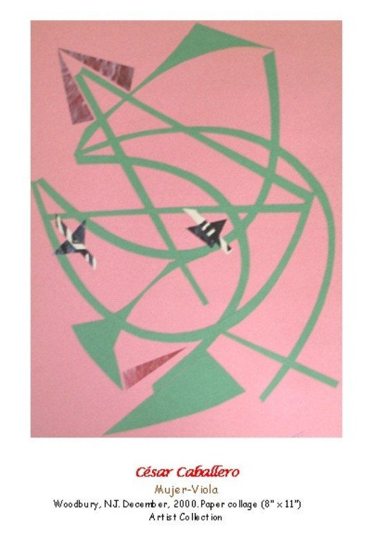 Collage sobre papel de color, 21 x 28 cm.