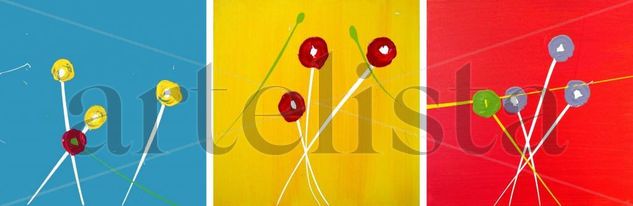 Fleurs Composition1  40x40 