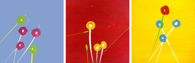 Fleurs Composition2  40x40 