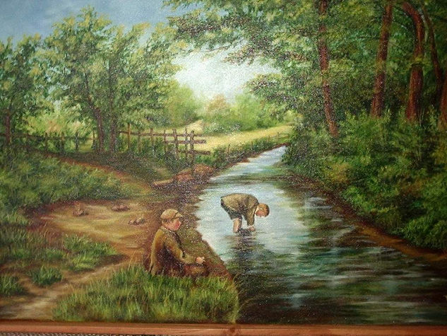 Breve descanso Oil Canvas Landscaping