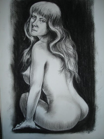 Desnudo Femenino Carboncillo