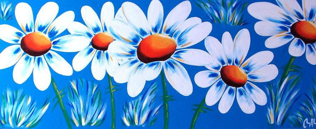 margaritas Oil Canvas Floral Painting