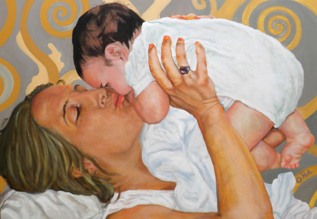 A. y R. ( Maternidad) Oil Canvas Portrait