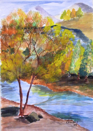 OTOÑO Y RÍO Watercolour Paper Landscaping