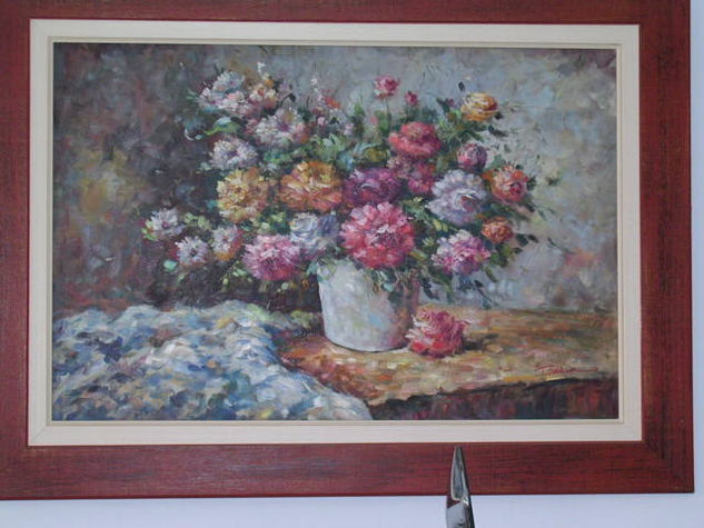 Flores impresionistas Oil Canvas