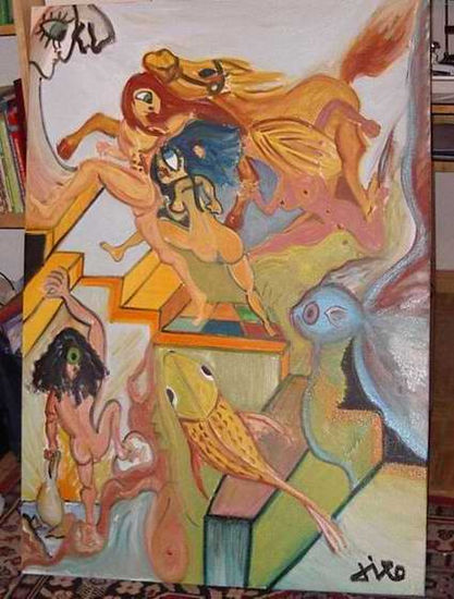 LA ESCALERA Oil Canvas