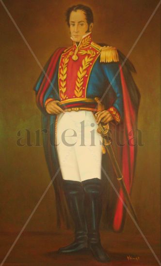 SIMON BOLIVAR Oil Canvas Portrait