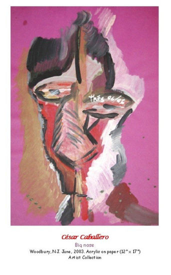 Johnny Big Nose Acrylic Paper Portrait