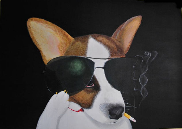 pufy con gafas Acrylic Canvas Animals