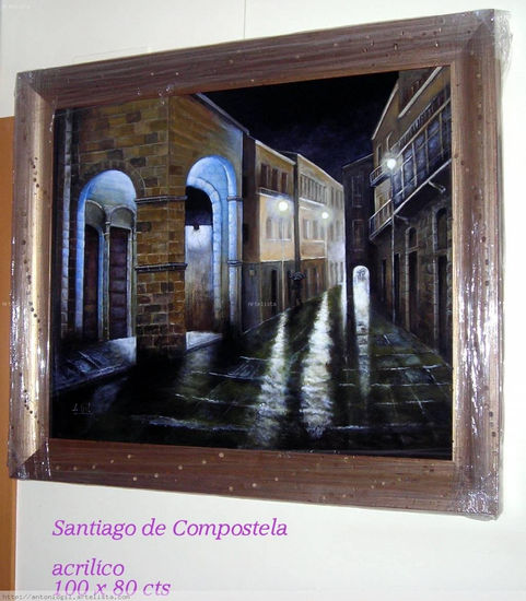 calle de Santiago Acrylic Canvas Landscaping